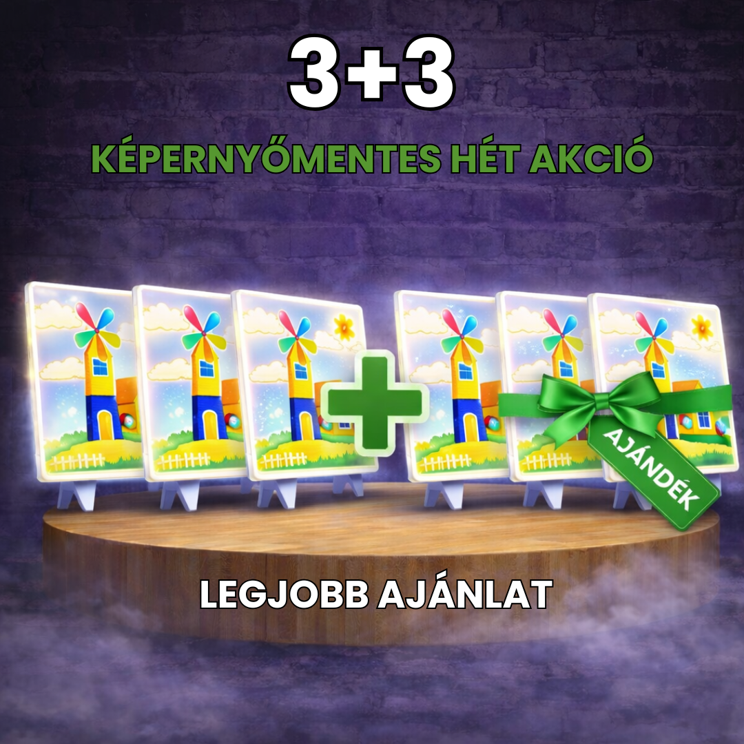 Világítós Rajztábla – 3+3 db csomag